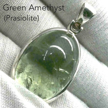 Load image into Gallery viewer, Green Amethyst Prasiolite Pendant | Large Cabochon Oval | 925 Sterling Silver | Gentle Heart Healer  | Virgo | Capricorn | Genuine Gems from Crystal Heart Melbourne Australia since 1986