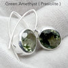 Green Amethyst Earrings | Faceted Ovals | 925 Sterling Silver | Gentle Heart Healer  | Virgo | Capricorn | Genuine Gems from Crystal Heart Melbourne Australia since 1986