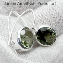 Load image into Gallery viewer, Green Amethyst Earrings | Faceted Ovals | 925 Sterling Silver | Gentle Heart Healer  | Virgo | Capricorn | Genuine Gems from Crystal Heart Melbourne Australia since 1986