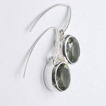 Load image into Gallery viewer, Green Amethyst Earrings | Faceted Ovals | 925 Sterling Silver | Gentle Heart Healer  | Virgo | Capricorn | Genuine Gems from Crystal Heart Melbourne Australia since 1986