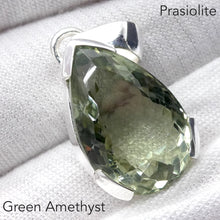 Load image into Gallery viewer, Green Amethyst Prasiolite Pendant | Faceted Teardrop | 925 Sterling Silver | Gentle Heart Healer  | Virgo | Capricorn | Genuine Gems from Crystal Heart Melbourne Australia since 1986