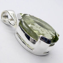 Load image into Gallery viewer, Green Amethyst Prasiolite Pendant | Faceted Teardrop | 925 Sterling Silver | Gentle Heart Healer  | Virgo | Capricorn | Genuine Gems from Crystal Heart Melbourne Australia since 1986