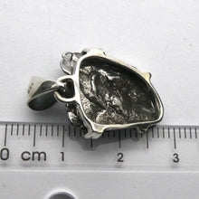 Load image into Gallery viewer, Moldavite over Nickel Iron Meteorite Pendant | Evil Eye Sun Symbol | Campo de Cielo | Slovakia | Natural Freeform Shapes | 925 Sterling Silver | Travel, Safety, Rugged Strength | Silent connected Meditation | Genuine Gems from Crystal Heart Australia since 1986