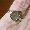 Raw Natural Moldavite Ring | 925 Sterling Silver | Bezel Set | Open back | US Size 7 | Aus Size N1/2 | Green Obsidian | Chechya | Intense Personal Heart Transformation | Scorpio Stone | Genuine Gems from Crystal Heart Melbourne Australia since 1986