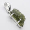 Moldavite Pendant | Raw Natural Moldavite Nugget | 925 Sterling Silver Bezel Setting | Open Back | Natural Green Obsidian | Chechya | Intense Personal Heart Transformation | Scorpio Stone | Genuine Gems from Crystal Heart Melbourne Australia since 1986