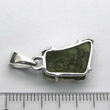 Load image into Gallery viewer, Moldavite Pendant | Raw Natural Moldavite Nugget | 925 Sterling Silver Bezel Setting | Open Back | Natural Green Obsidian | Chechya | Intense Personal Heart Transformation | Scorpio Stone | Genuine Gems from Crystal Heart Melbourne Australia since 1986