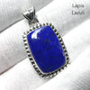 Lapis Lazuli Pendant, Oblong Cabochon, 925 Sterling Silver, g1