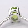 Peridot Ring | Faceted Oval | Beautiful Clear Apple Green | Bright 925 Sterling Silver | Solid Claw setting | Open Backs | US Ring Size 6 | 8 |  9 | 10 | Genuine Gems from Crystal Heart Melbourne Australia since 1986