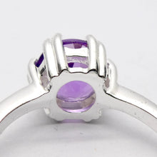 Load image into Gallery viewer, Amethyst Ring | Faceted Round | 925 Sterling Silver | US Size 6, 8, 9,1 0 |  Genuine Gems from Crystal Heart Melbourne Australia since 1986