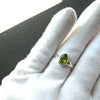 Peridot Ring | Faceted Teardrop | 925 Sterling Silver | Bezel Set |  US Size 6, 7, 8, 9, 10 | Joyful Heart | Overcome Fear | Engender Confidence | Virgo | Scorpio | Leo | Genuine Gems from Crystal Heart Melbourne Australia  since 1986
