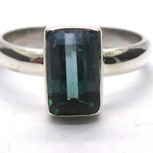 Load image into Gallery viewer, Tourmaline Ring, Blue, Indicolite, Faceted Oblong, 925 Sterling Silver