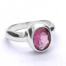 Load image into Gallery viewer, Pink Tourmaline Ring | Oval Faceted | Rubellite  | 925 Sterling Silver Band | US Size 7.25 | AUS Size O | Star Stone Virgo Gemini Libra Taurus | Genuine Gems from Crystal Heart Melbourne Australia since 1986