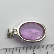 Load image into Gallery viewer, Kunzite Pendant | OvaL Cabochon | Good colour and Clarity | 925 Sterling Silver | Bezel Set | Wisdom of the Heart | Taurus Scorpio Leo | Genuine Gems from Crystal heart Melbourne Australia since 1986  