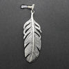 Feather Pendant | 925 Sterling Silver | Beautifully detailed silver Feather Pendant. Very Lifelike. 17 mm wide, drop 55 mm | Crystal Heart Australia since 1986