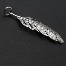 Load image into Gallery viewer, Feather Pendant | 925 Sterling Silver | Beautifully detailed silver Feather Pendant. Very Lifelike. 17 mm wide, drop 55 mm | Crystal Heart Australia since 1986