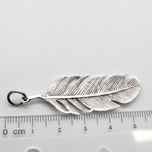 Load image into Gallery viewer, Feather Pendant | 925 Sterling Silver | Beautifully detailed silver Feather Pendant. Very Lifelike. 17 mm wide, drop 55 mm | Crystal Heart Australia since 1986