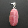 Rhodochrosite Pendant | Rich Salmon Red white inclusions | translucent | 925 Sterling Silver Setting with open back | Deep compassion, wish fulfillment | Genuine Gems from Crystal Heart Melbourne Australia since 1986