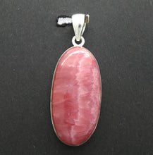 Load image into Gallery viewer, Rhodochrosite Pendant | Rich Salmon Red white inclusions | translucent | 925 Sterling Silver Setting with open back | Deep compassion, wish fulfillment | Genuine Gems from Crystal Heart Melbourne Australia since 1986