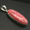 Rhodochrosite Pendant | Rich Salmon Red white inclusions | translucent | 925 Sterling Silver Setting with open back | Deep compassion, wish fulfillment | Genuine Gems from Crystal Heart Melbourne Australia since 1986