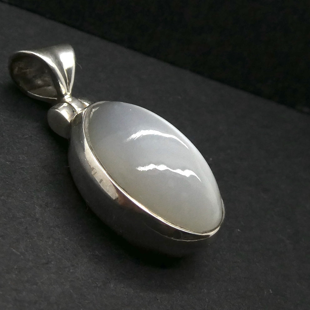 Moonstone Pendant | Cats' Eye Feldspar | Chatoyancy | 925 Sterling Silver | Cancer Libra Scorpio | Genuine Gems from Crystal Heart Melbourne Australia 1986