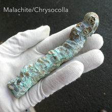 Load image into Gallery viewer, Malachite &amp; Chrysocolla Healing Massage Wand I Natural Phallus Shape | Fertility Luck and Protection | Genuine Gemstones Crystal Heart Melbourne est.1986