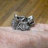 Wolf's Head Ring | 925 Sterling Silver | Life like fine detail | Crystal Heart Melbourne since 1986  | Fenrir | Shaman | Shapeshifter | Lupus