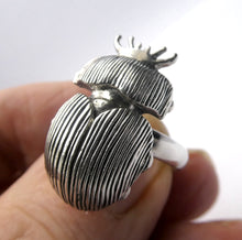 Load image into Gallery viewer, Ancient Egyptian Scarab Ring | 925 Silver | Lifelike representation  | Sacred to the Sun God Ra | US Size 8 | Crystal Heart Melbourne Australia since 1986 B.C.