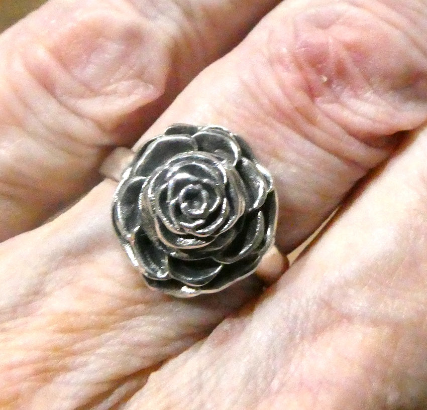 Rose Ring | 925 Sterling Silver | Love Totem | US Size 8.25 | AUS size Q | Crystal Heart Melbourne  since 1986  