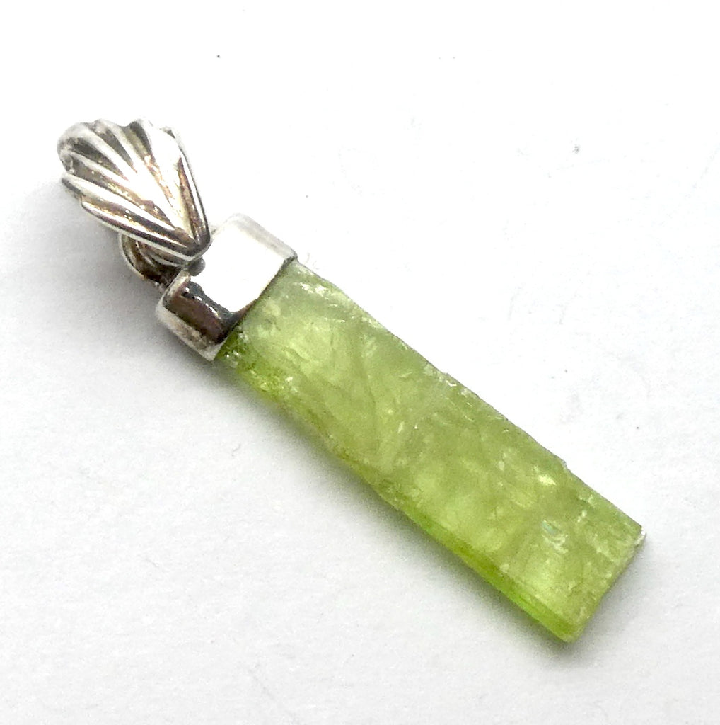 Kyanite Pendant | Lime Green Raw Crystal | 925 Silver | Uplift Protect Clarify protect Heart & Mind | Genuine Gems at Crystal Heart Melbourne Australia est. 1986