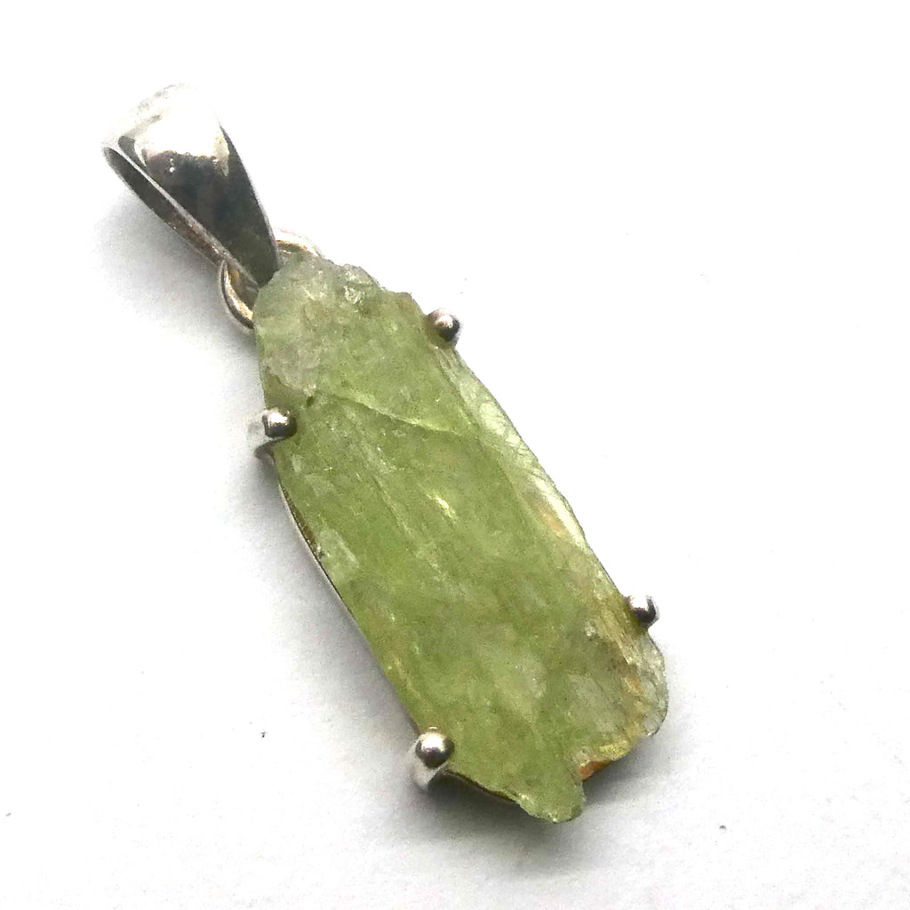 Kyanite Pendant | Lime Green Raw Crystal | 925 Silver | Uplift Protect Clarify protect Heart & Mind | Genuine Gems at Crystal Heart Melbourne Australia est. 1986