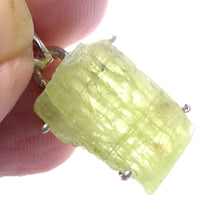 Load image into Gallery viewer, Kyanite Pendant | Lime Green Raw Crystal | 925 Silver | Uplift Protect Clarify protect Heart &amp; Mind | Genuine Gems at Crystal Heart Melbourne Australia est. 1986