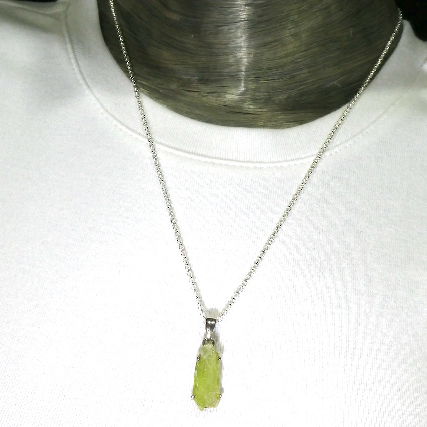 Kyanite Pendant | Lime Green Raw Crystal | 925 Silver | Uplift Protect Clarify protect Heart & Mind | Genuine Gems at Crystal Heart Melbourne Australia est. 1986