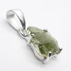 Moldavite Pendant | Raw Nugget | 925 Silver | Natural Green Obsidian | Intense Heart Transformation | Genuine Gems from Crystal Heart Melbourne Australia 1986