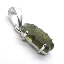 Load image into Gallery viewer, Moldavite Pendant | Raw Nugget | 925 Silver | Natural Green Obsidian | Intense Heart Transformation | Genuine Gems from Crystal Heart Melbourne Australia 1986