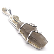 Load image into Gallery viewer, Colombianite Pendant | Smoky Tektite with Herkimer Diamond | Mellow Moldavite  | 925 Silver | Energising &amp; grounding | Genuine Gems from Crystal Heart Melbourne