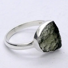 Load image into Gallery viewer, Raw Natural Moldavite Ring | 925 Sterling Silver | Open back | US Size 9 | Aus Size R1/2 | Intense Heart Transformation | Crystal Heart Melbourne since 1986