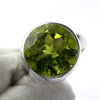 Peridot Ring | Large Faceted Round | A Grade | 925 Sterling Silver | US Size 9.75 | AUS Size T | Leo Stone | Crystal Heart Melbourne Australia since 1986