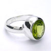 Peridot Ring | Large Faceted Oval | A Grade | 925 Sterling Silver | US Size 8.75 | AUS Size R | Leo Stone | Crystal Heart Melbourne Australia since 1986