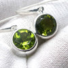 Peridot Earrings | Faceted Round | 925 Sterling Silver | Bezel Set, Designer Hooks |Joyful Heart Prosperity | Genuine Gems Crystal Heart Australia since 1986