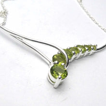 Load image into Gallery viewer, Peridot Necklace |A Grade Faceted Stones | 925 Sterling Silver | Comet | Dainty Setting | Genuine Gemstones from Crystal Heart Melbourne Est 1986