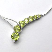 Load image into Gallery viewer, Peridot Necklace |A Grade Faceted Stones | 925 Sterling Silver | Comet | Dainty Setting | Genuine Gemstones from Crystal Heart Melbourne Est 1986