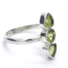 Load image into Gallery viewer, Peridot Ring | Faceted Stones | 925 Sterling Silver| US Size 7.5 | AUS Size O1/2 | Overcome nervous tension | Joyful Heart | Crystal Heart Melbourne est 1986