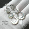 Mother of Pearl Earrings | 3 Basket Moons | 925 Sterling Silver | Genuine Gems from Crystal Heart Melbourne Australia 1986
