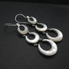 Mother of Pearl Earrings | 3 Basket Moons | 925 Sterling Silver | Genuine Gems from Crystal Heart Melbourne Australia 1986
