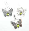 Butterfly Earrings | 925 Sterling silver | Faceted Peridot Teardrop | Inspire Evolution to Beauty | Genuine Gems from Crystal Heart Melbourne Australia since 1986