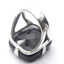 Load image into Gallery viewer, Black Onyx Ring | 925 Sterling Silver Setting  | Square cabochon | US Size 8 | Personally Empowering | Genuine Gems from Crystal Heart Melbourne Australia since 1986