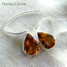 Load image into Gallery viewer, Honey Citrine Gemstone Earrings | Faceted Teardrops | AAA Grade | 925 Sterling Silver  | Genuine Gems from Crystal Heart Melbourne Australia since 1986
