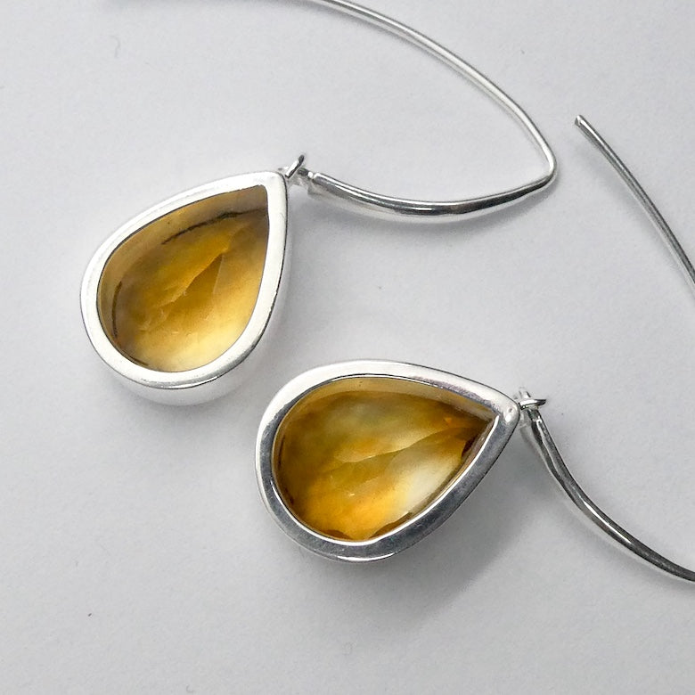 Honey Citrine Gemstone Earrings | Faceted Teardrops | AAA Grade | 925 Sterling Silver  | Genuine Gems from Crystal Heart Melbourne Australia since 1986
