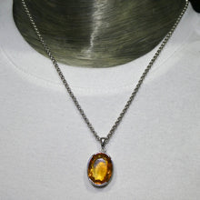 Load image into Gallery viewer, Citrine Gemstone Pendant | Faceted AAA Oval | Deep natural honey | 925 Sterling Silver  | Genuine Gems from Crystal Heart Melbourne Australia since 1986
