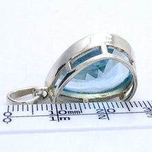 Load image into Gallery viewer, Blue Topaz Pendant | Flawless Faceted Teardrop | 925 Sterling Silver | Uplift Spirit | Clear Mental Fatigue | Crystal Heart Melbourne Australia since 1986